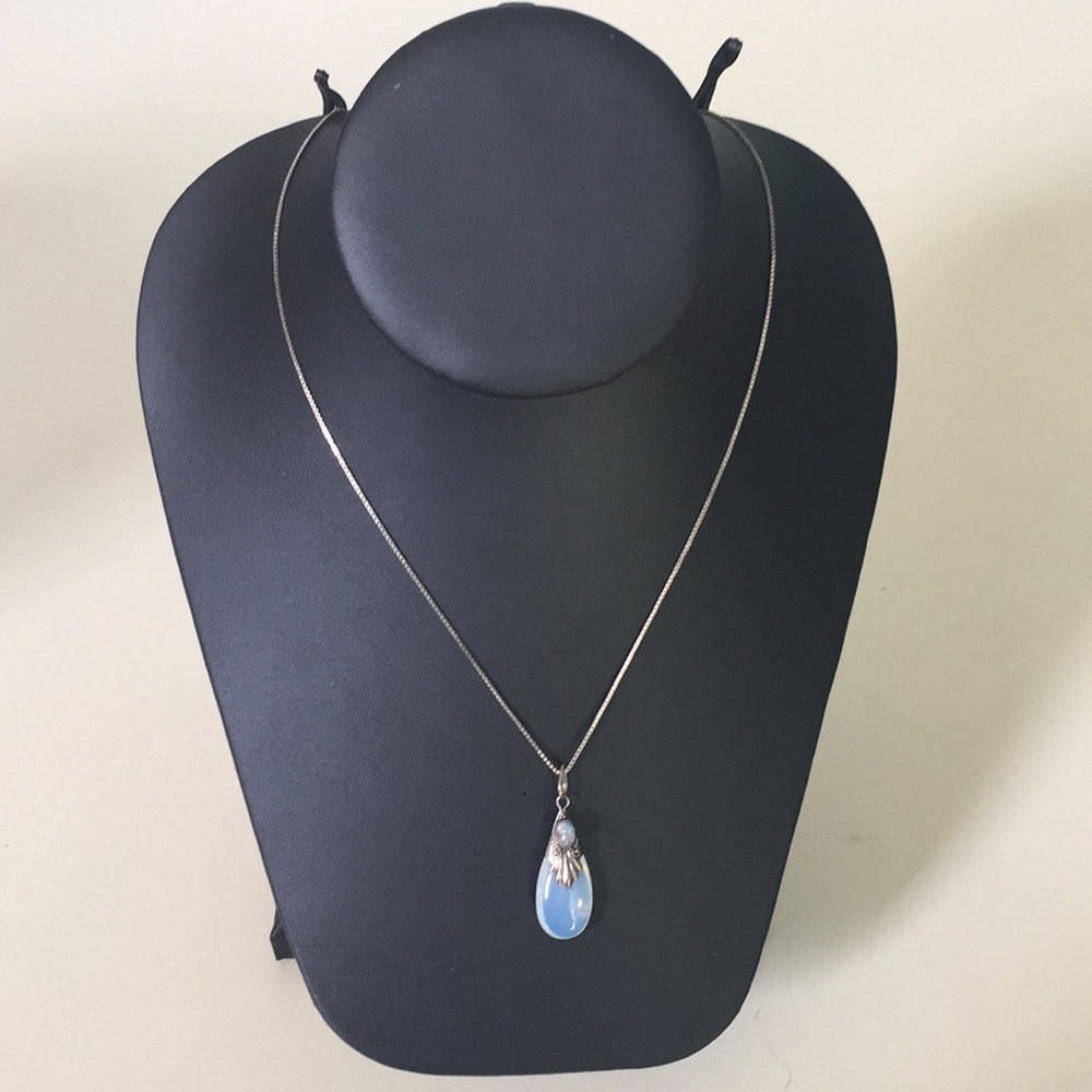 Sterling Silver Moonstone & Opalite Necklace